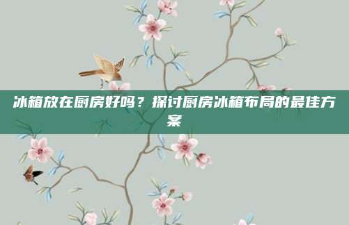 冰箱放在厨房好吗？探讨厨房冰箱布局的最佳方案