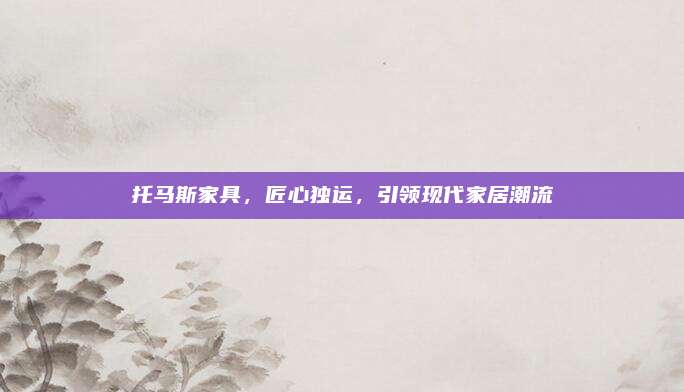 托马斯家具，匠心独运，引领现代家居潮流