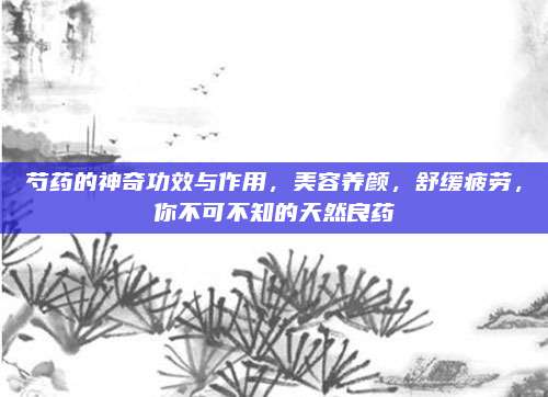 芍药的神奇功效与作用，美容养颜，舒缓疲劳，你不可不知的天然良药