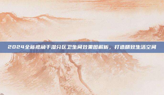2024全新视角干湿分区卫生间效果图解析，打造精致生活空间