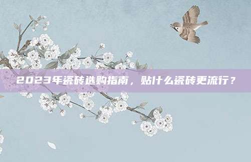 2023年瓷砖选购指南，贴什么瓷砖更流行？