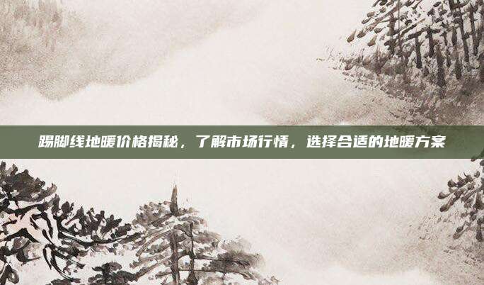 踢脚线地暖价格揭秘，了解市场行情，选择合适的地暖方案