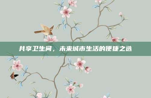 共享卫生间，未来城市生活的便捷之选