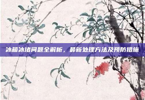 冰箱冰堵问题全解析，最新处理方法及预防措施