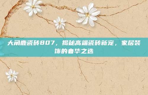 大角鹿瓷砖807，揭秘高端瓷砖新宠，家居装饰的奢华之选