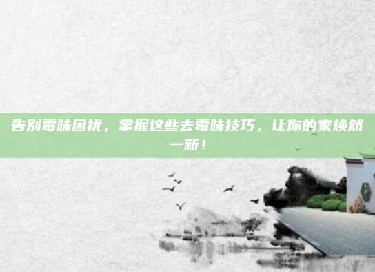 告别霉味困扰，掌握这些去霉味技巧，让你的家焕然一新！
