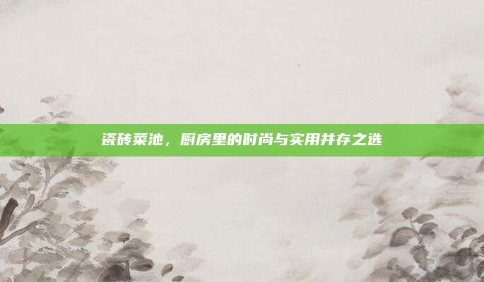 瓷砖菜池，厨房里的时尚与实用并存之选