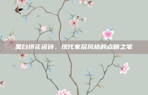 黑白拼花瓷砖，现代家居风格的点睛之笔