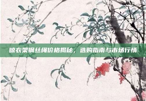 晾衣架钢丝绳价格揭秘，选购指南与市场行情