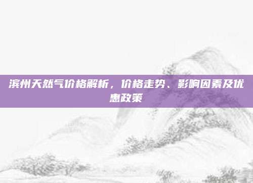 滨州天然气价格解析，价格走势、影响因素及优惠政策