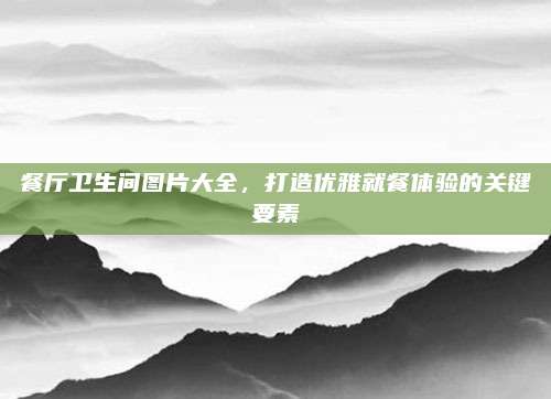 餐厅卫生间图片大全，打造优雅就餐体验的关键要素