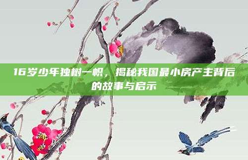 16岁少年独树一帜，揭秘我国最小房产主背后的故事与启示