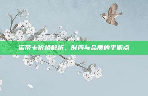 诺帝卡价格解析，时尚与品质的平衡点