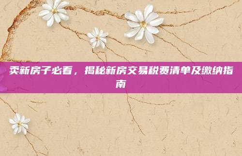 卖新房子必看，揭秘新房交易税费清单及缴纳指南
