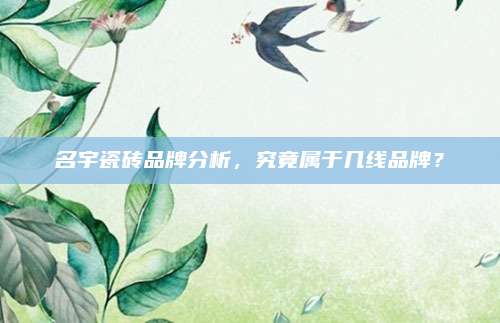 名宇瓷砖品牌分析，究竟属于几线品牌？
