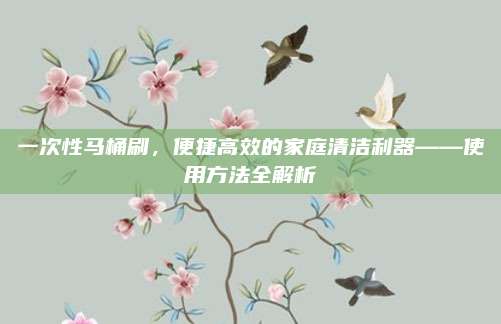 一次性马桶刷，便捷高效的家庭清洁利器——使用方法全解析
