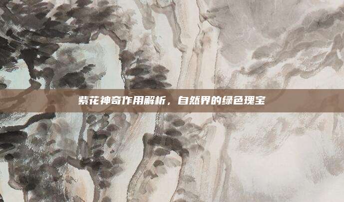 紫花神奇作用解析，自然界的绿色瑰宝
