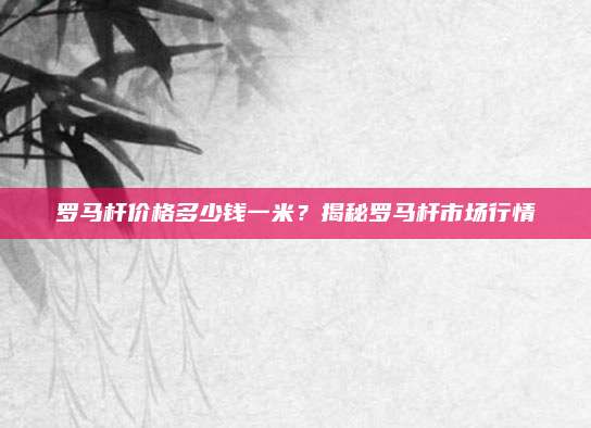 罗马杆价格多少钱一米？揭秘罗马杆市场行情