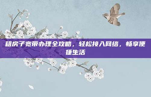 租房子宽带办理全攻略，轻松接入网络，畅享便捷生活