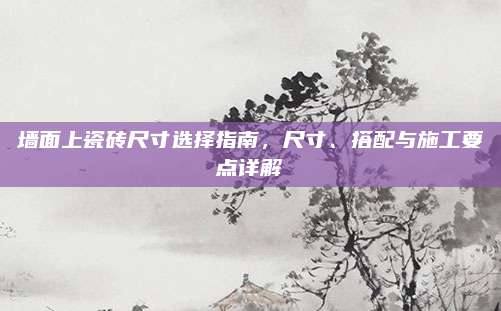 墙面上瓷砖尺寸选择指南，尺寸、搭配与施工要点详解