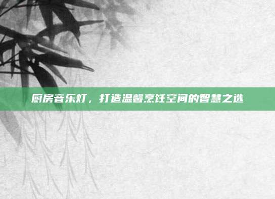 厨房音乐灯，打造温馨烹饪空间的智慧之选