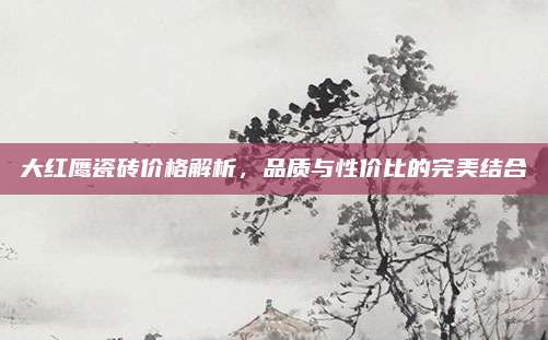 大红鹰瓷砖价格解析，品质与性价比的完美结合