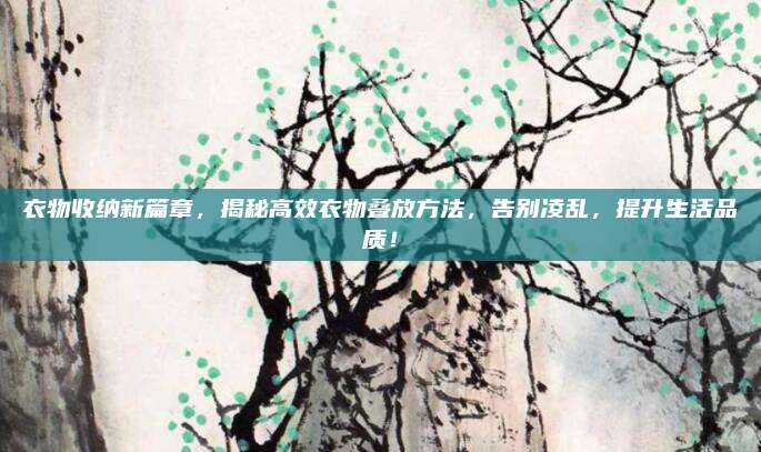 衣物收纳新篇章，揭秘高效衣物叠放方法，告别凌乱，提升生活品质！