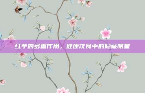 红芋的多重作用，健康饮食中的隐藏明星