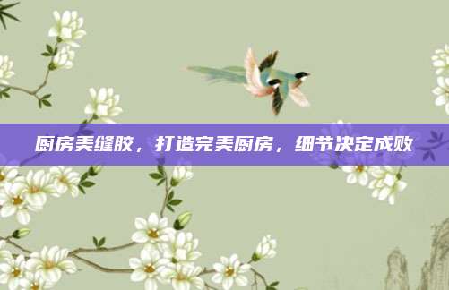 厨房美缝胶，打造完美厨房，细节决定成败