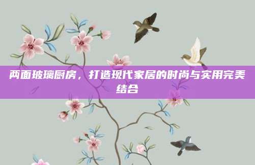 两面玻璃厨房，打造现代家居的时尚与实用完美结合