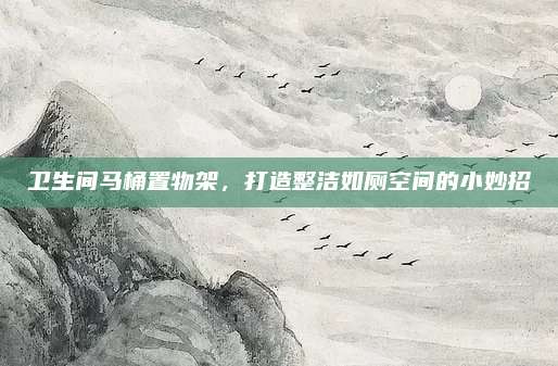 卫生间马桶置物架，打造整洁如厕空间的小妙招