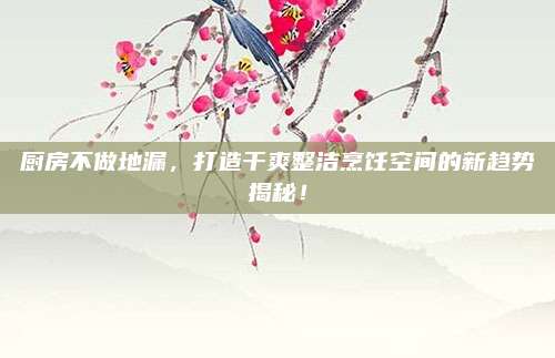 厨房不做地漏，打造干爽整洁烹饪空间的新趋势揭秘！