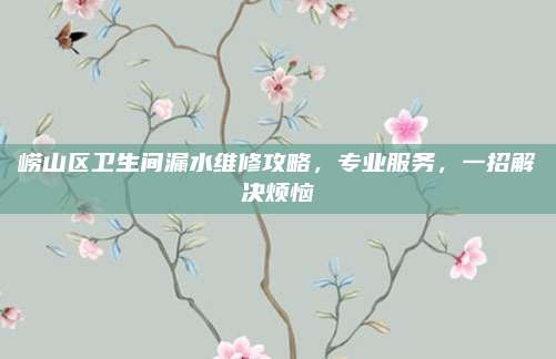 崂山区卫生间漏水维修攻略，专业服务，一招解决烦恼