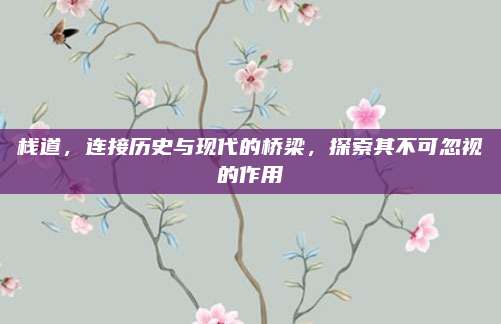 栈道，连接历史与现代的桥梁，探索其不可忽视的作用