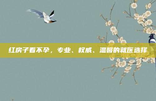红房子看不孕，专业、权威、温馨的就医选择