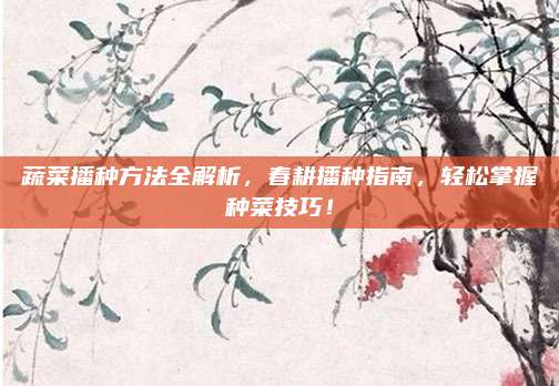 蔬菜播种方法全解析，春耕播种指南，轻松掌握种菜技巧！