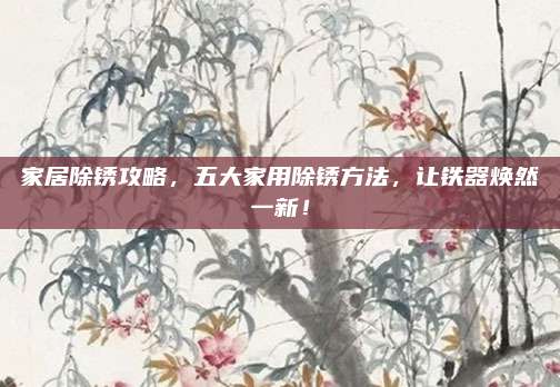 家居除锈攻略，五大家用除锈方法，让铁器焕然一新！