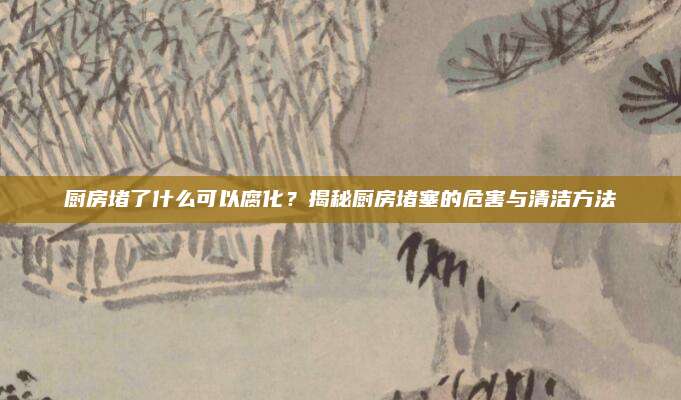 厨房堵了什么可以腐化？揭秘厨房堵塞的危害与清洁方法