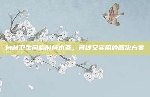 自制卫生间临时挡水条，省钱又实用的解决方案