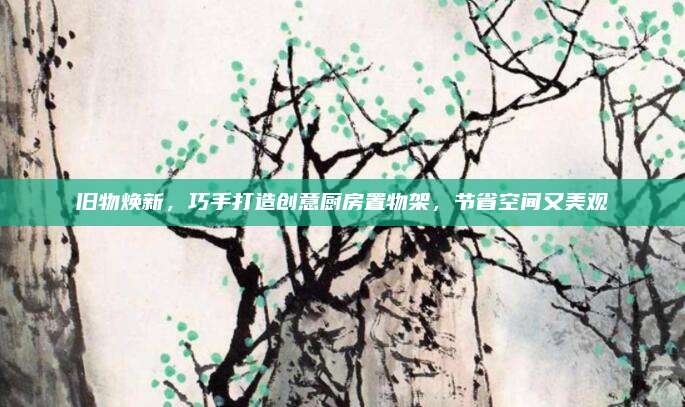 旧物焕新，巧手打造创意厨房置物架，节省空间又美观