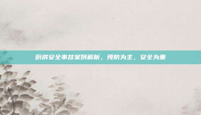 厨房安全事故案例解析，预防为主，安全为重