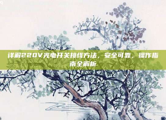 详解220V光电开关接线方法，安全可靠，操作指南全解析