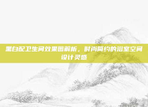 黑白配卫生间效果图解析，时尚简约的浴室空间设计灵感