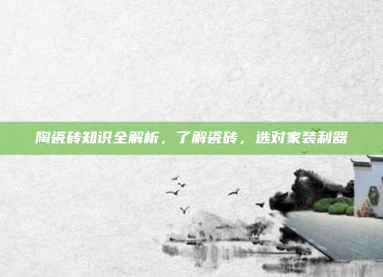陶瓷砖知识全解析，了解瓷砖，选对家装利器