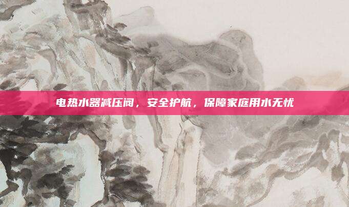 电热水器减压阀，安全护航，保障家庭用水无忧