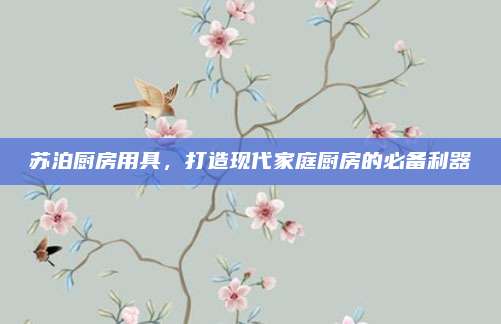 苏泊厨房用具，打造现代家庭厨房的必备利器