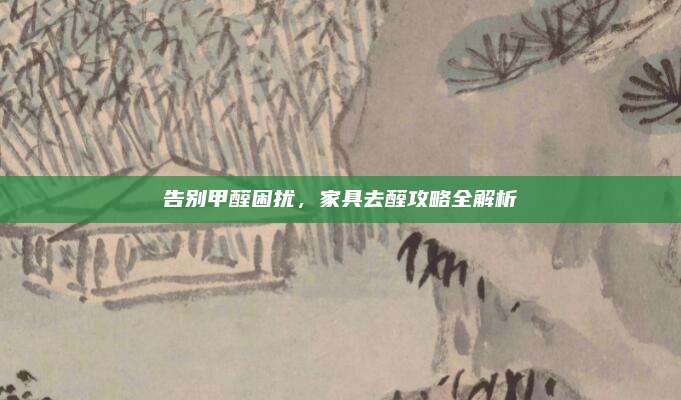 告别甲醛困扰，家具去醛攻略全解析