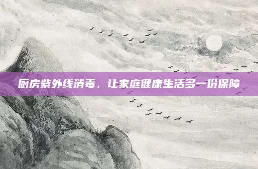 厨房紫外线消毒，让家庭健康生活多一份保障