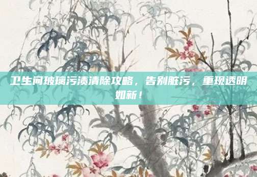 卫生间玻璃污渍清除攻略，告别脏污，重现透明如新！