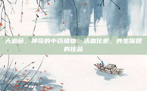 大血藤，神奇的中药植物，活血化瘀，养生保健的佳品